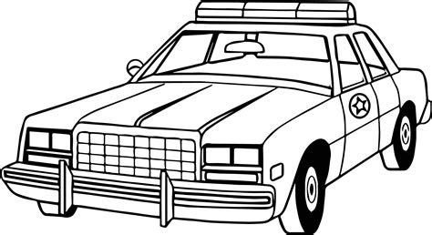 Police Car Printable Coloring Pages