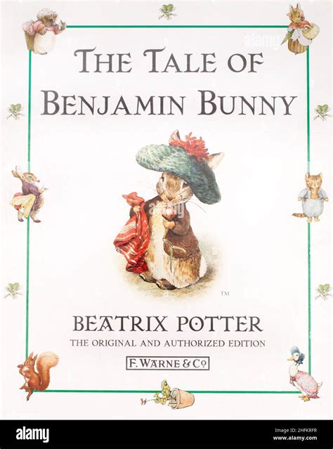 The book, The Tale of Benjamin Bunny by Beatrix Potter Stock Photo - Alamy