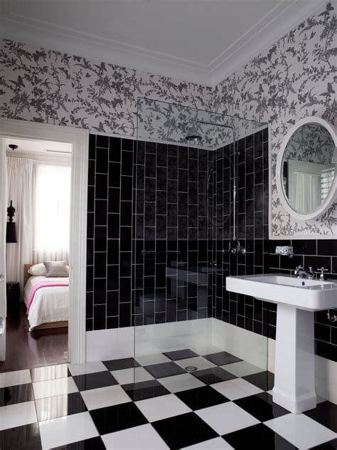 Black and White Bathroom Wall Tile Ideas * Check this useful article by going to the link at the ...