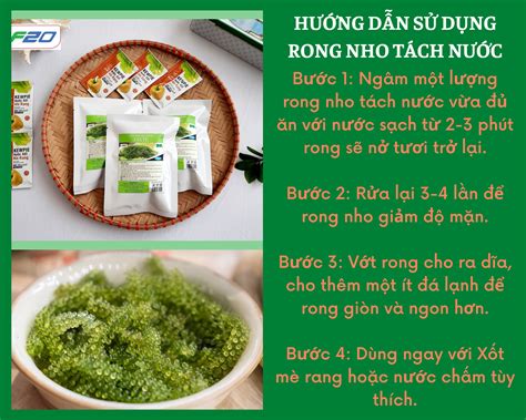 Rong Nho Tách Nước Gói 50gr Tặng Kèm 1 Gói Xốt Mè Rang Kewpie 15ml - THỰC PHẨM F20