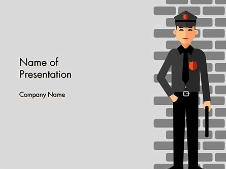 Security Guard Illustration Presentation Template for PowerPoint and ...