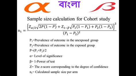 Sample size calculation for Cohort study using MS Excel - YouTube