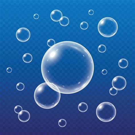 Realistic water bubbles isolated 6588305 Vector Art at Vecteezy