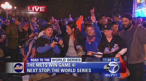 Mets fans celebrate big win back in New York City - ABC7 New York