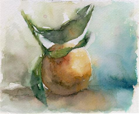 Orange watercolor painting by secemolados on DeviantArt