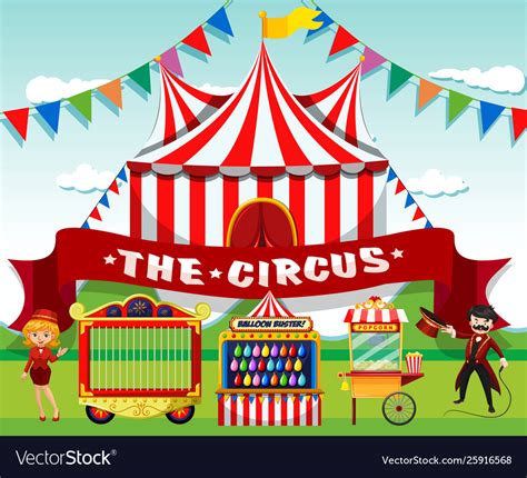 A cute circus background Royalty Free Vector Image