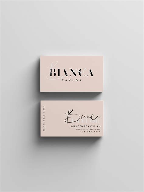 BIANCA Business Card Template Minimalist Business Cards - Etsy | Minimalist business cards ...