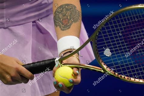 Aryna Sabalenka Belarus Prepares Serve Iga Editorial Stock Photo ...