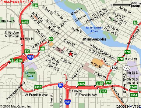 Map - Downtown Minneapolis, MN | Henson Efron – Minneapolis Law Firm