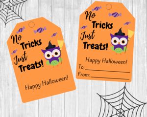 Halloween Gift Tags Printable / Cute Ghost Treat Gift Tags / Cookie and ...