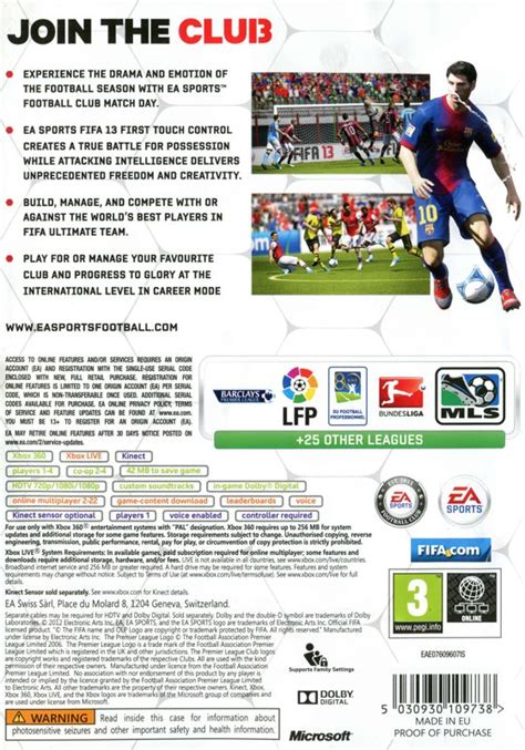 FIFA Soccer 13 (2012) box cover art - MobyGames