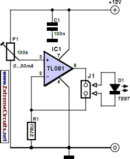 A Very Simple LED Tester Circuit Diagram