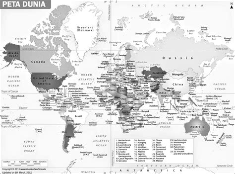 SEJARAH POPULER: Peta dunia berwarna dan hitam putih lengkap