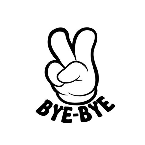 11.5X13.9CM FUNNY BYE BYE Vinyl Decal Black/Silver Car Sticker Car ...