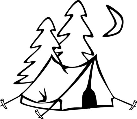 Tent Camping Clip Art Black And White | Hot Sex Picture