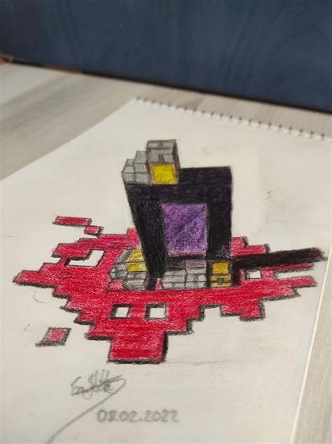 3D Minecraft ruined portal drawing : illusionporn