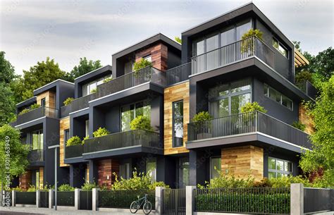 Modern townhouse Stock Photo | Adobe Stock