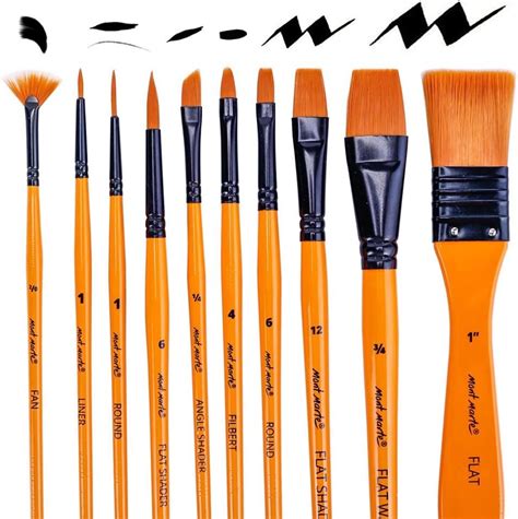 Mont Marte Art Paint Brushes Set, Acrylic, 11 Pieces: Amazon.ca: Home & Kitchen