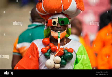 Douala, Cameroon, January, 16, 2022: !! during Sierra Leone vs Ivory ...