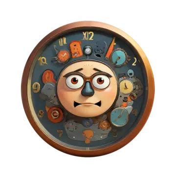 Big Cartoon Face Wall Clock, Cartoon Face, Cartoon Clock, Wall Clock PNG Transparent Image and ...