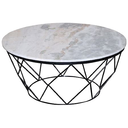 Progressive Furniture Outbound T844-01 Transitional Cocktail Table with Marble Top | Lindy's ...