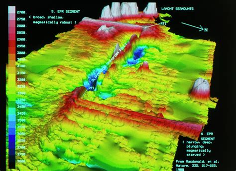 F/col 3d Map Of Part Of East Pacific Rise Photograph by Dr Ken ...