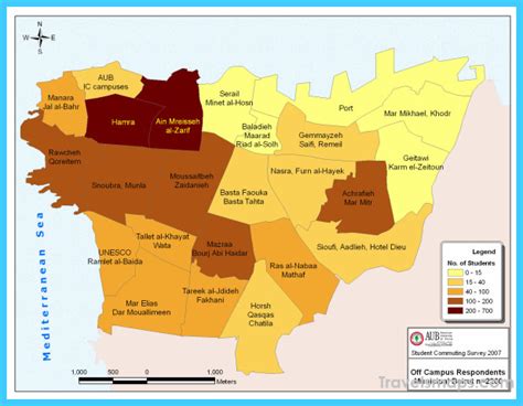 Map of Beirut - TravelsMaps.Com