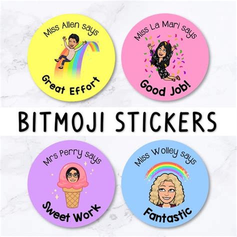 Stickers Teacher Sticker Bitmoji Sticker Personalized - Etsy