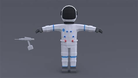 3D Low Poly Cartoon Astronaut model - TurboSquid 1845545