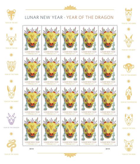 Lunar New Year Usps Stamps - Image to u