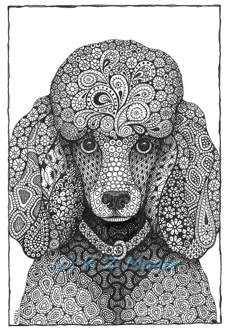 Poodle Coloring Pages For Adults - Inerletboo