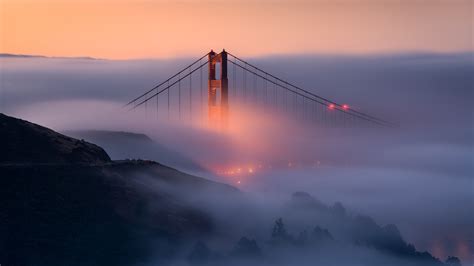 Golden Gate Bridge San Francisco Bay and the Pacific Ocean During ...