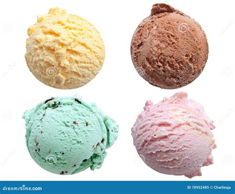 Ice cream scoops flavors stock image. Image of vanilla - 70952485