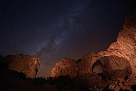 Milky Way Over Double Arch Photograph by Lynda Fowler