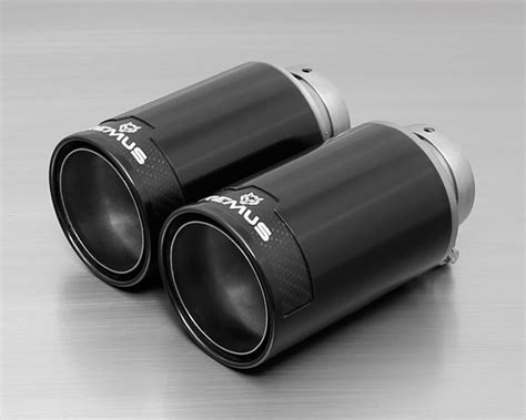 0026-98CB | Remus Street Race Black Chrome Exhaust Tips 98mm Ford ...