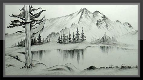 Pencil Drawing Mountains - bestpencildrawing