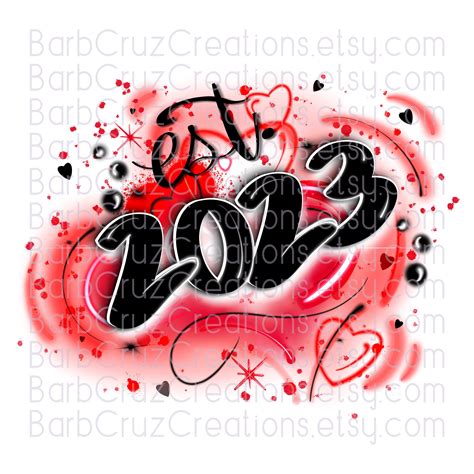 Red hearts, Est. 2023 Spray Paint, Splatter paint, Airbrush ...