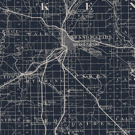 Kent County Michigan Map | Etsy