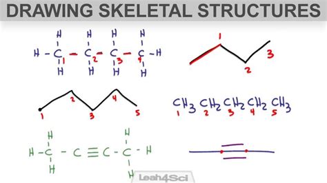 Drawing Skeletal Structures for Organic Compounds | Skeletal, Chemistry, Tutorial