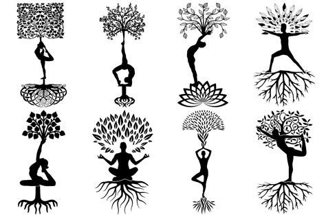 yoga tree pose drawing - Ligia Goble