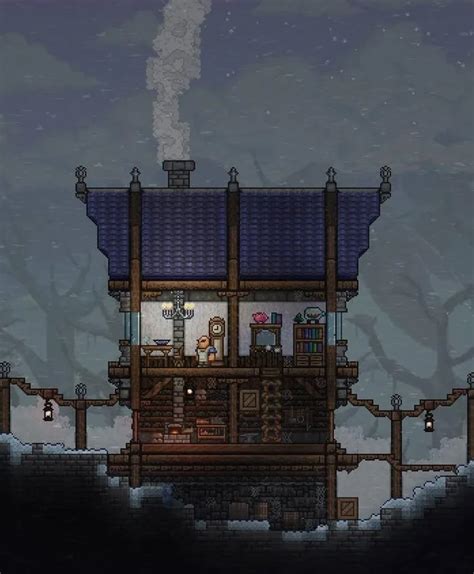 My attempt at building a house in the snow biome : Terraria | Terraria ...