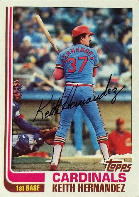 The Snorting Bull: A 1980s Card Part 4 - 1982 Topps Keith Hernandez