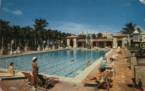 Boca Raton Hotel and Club - Garden Pool Florida Postcard