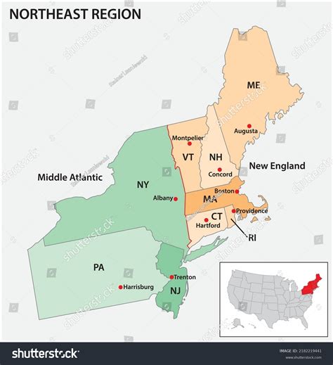 Map Of Ne Usa - Ricca Chloette