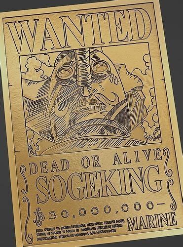 SOGEKING WANTED POSTER - ONE PIECE 3D model 3D printable | CGTrader