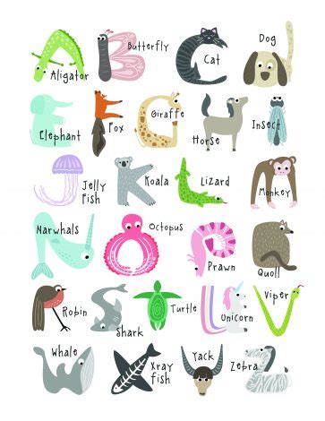 Free, Cute And Educational Animal Alphabet Printables - Tulamama
