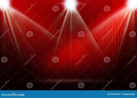 Red Stage Light As Background Stock Illustration - Illustration of ...