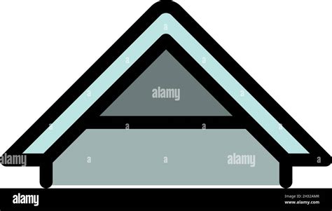 Gable roof icon. Outline gable roof vector icon color flat isolated Stock Vector Image & Art - Alamy