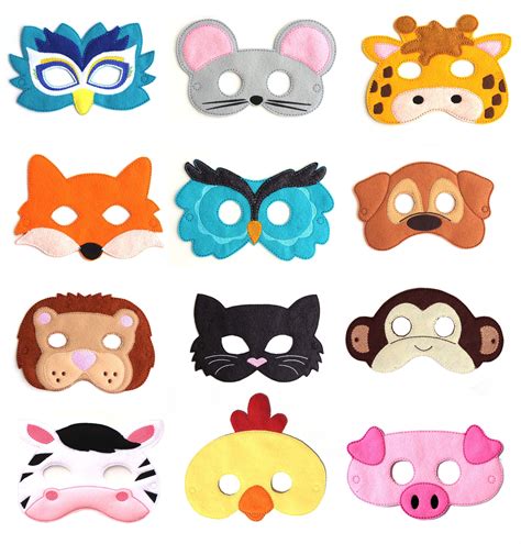 Kids' Costumes DIY Party Mask. Hippo Mask PATTERN Kids Animal Mask ...