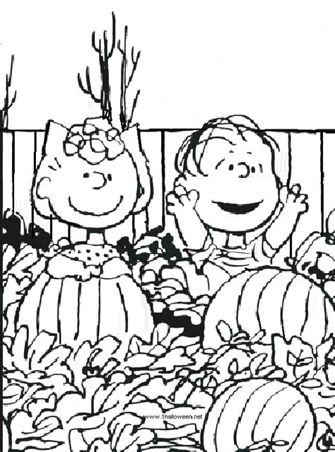 ️It's The Great Pumpkin Charlie Brown Coloring Pages Free Download ...